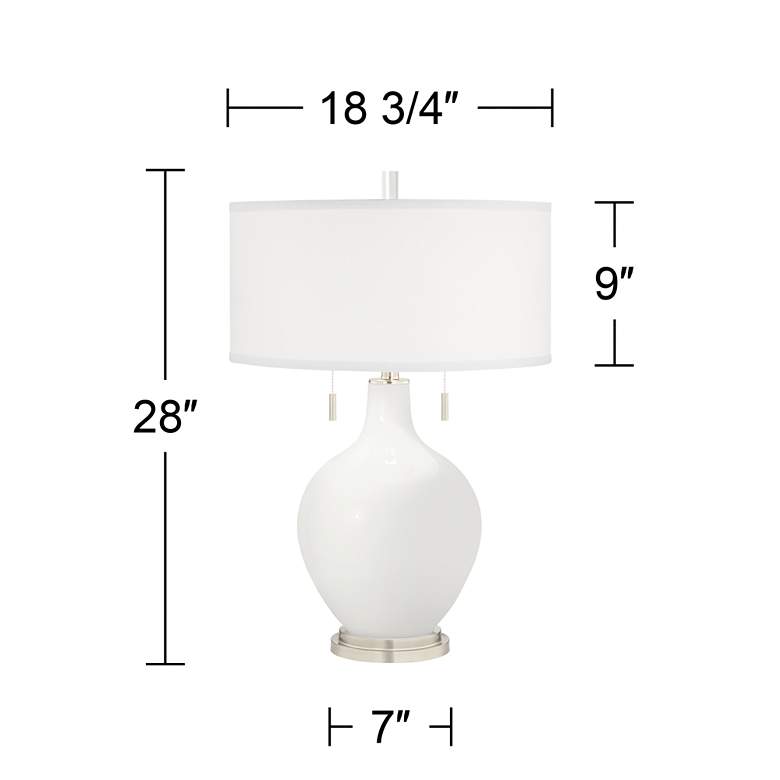 Image 6 Color Plus Toby Nickel 28" Modern Dazzling Blue Table Lamp more views