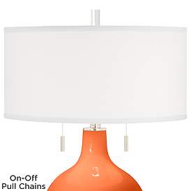 Image4 of Color Plus Toby Nickel 28" Modern Invigorate Orange Table Lamp more views