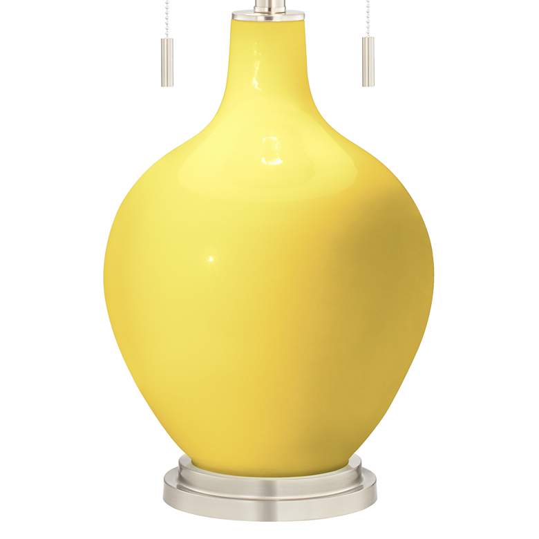 Image 5 Color Plus Toby Nickel 28" Modern Lemon Twist Yellow Table Lamp more views