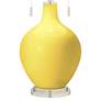 Color Plus Toby Nickel 28" Modern Lemon Twist Yellow Table Lamp