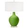 Color Plus Toby Nickel 28" Modern Rosemary Green Table Lamp