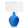 Color Plus Toby Nickel 28" Modern Royal Blue Table Lamp