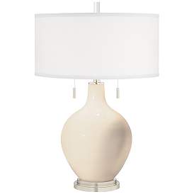 Image2 of Color Plus Toby Nickel 28" Modern Steamed Milk White Table Lamp