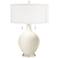 Color Plus Toby Nickel 28" Modern West Highland White Table Lamp