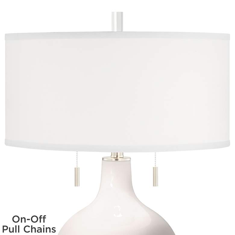 Image 4 Color Plus Toby Nickel 28" Smart White Glass Table Lamp more views