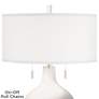 Color Plus Toby Nickel 28" Smart White Glass Table Lamp