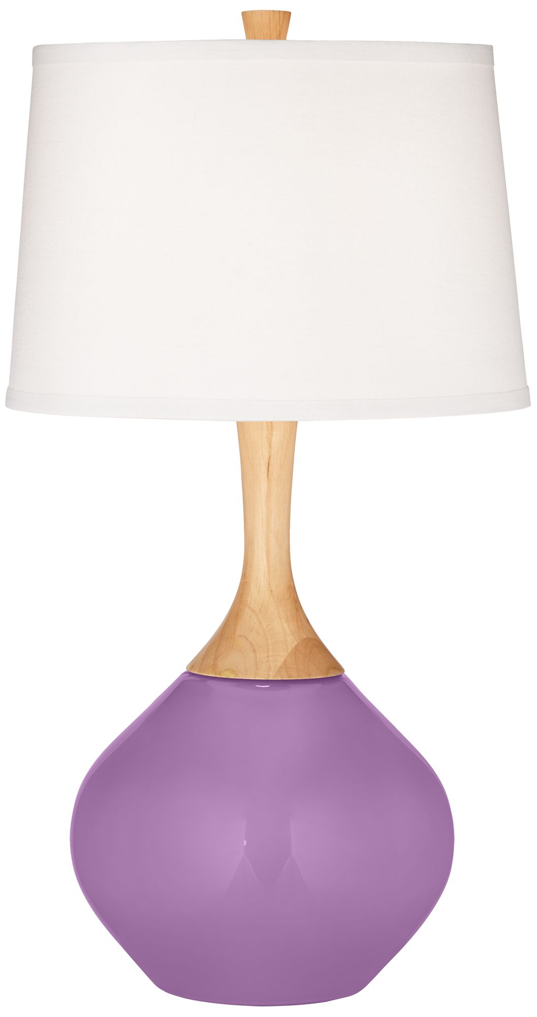 Color Plus Wexler 31" African Violet Purple Table Lamp with USB Dimmer