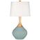Color Plus Wexler 31" Aqua-Sphere Blue Modern Table Lamp