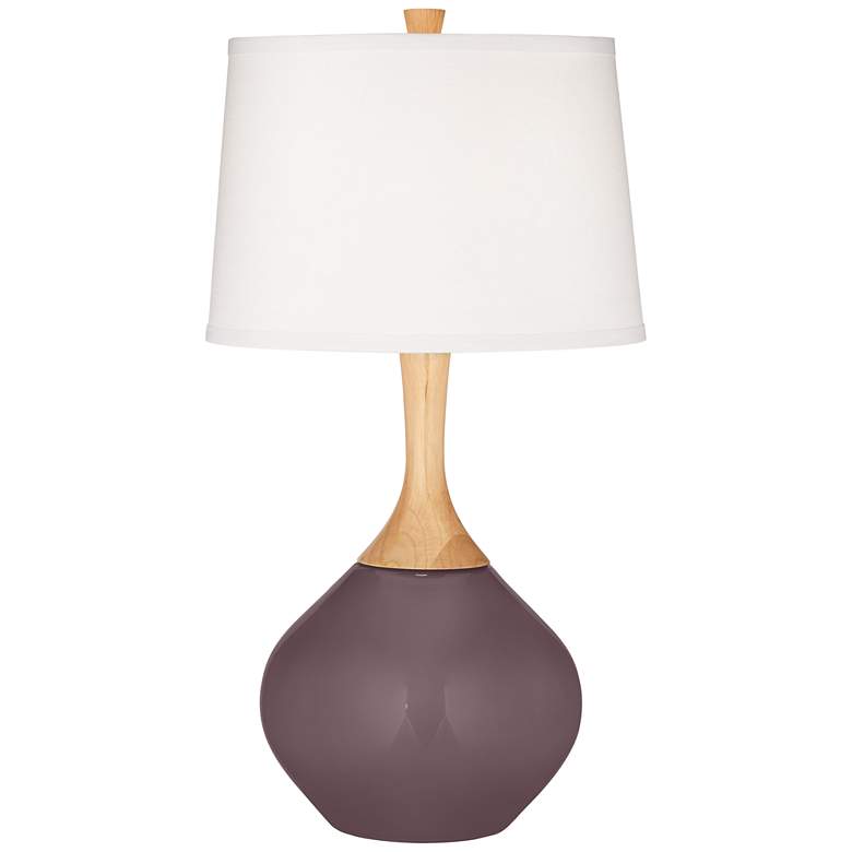 Image 2 Color Plus Wexler 31" Fog Linen Shade Poetry Plum Purple Table Lamp