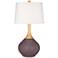 Color Plus Wexler 31" Fog Linen Shade Poetry Plum Purple Table Lamp