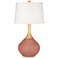 Color Plus Wexler 31" Fog Linen Shade with Rojo Dust Table Lamp
