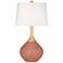 Color Plus Wexler 31" Fog Linen Shade with Rojo Dust Table Lamp