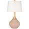 Color Plus Wexler 31" High Fog Linen Shade Italian Coral Table Lamp