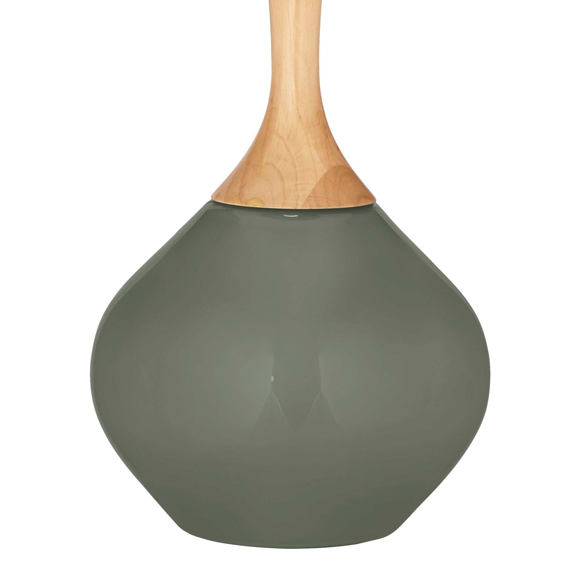 Image 4 Color Plus Wexler 31" High Fog Linen Shade Pewter Green Table Lamp more views