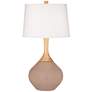 2_Color Plus Wexler 31" High Fog Linen Shade Redend Point Table Lamp