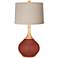Color Plus Wexler 31" High Linen Shade Madeira Red Table Lamp