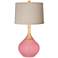 Color Plus Wexler 31" High Natural Linen Shade Haute Pink Table Lamp