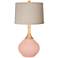 Color Plus Wexler 31" High Natural Linen Shade Rose Pink Table Lamp