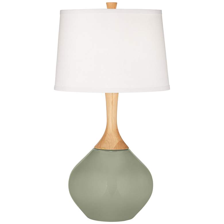 Image 2 Color Plus Wexler 31" Linen Shade Evergreen Fog Green Table Lamp