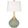 Color Plus Wexler 31" Linen Shade Evergreen Fog Green Table Lamp