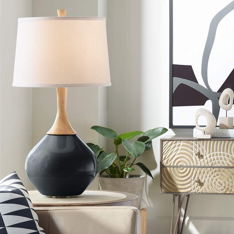 Image 1 Color Plus Wexler 31" Modern Black of Night Table Lamp