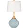 Color Plus Wexler 31" Modern Rain Blue Table Lamp