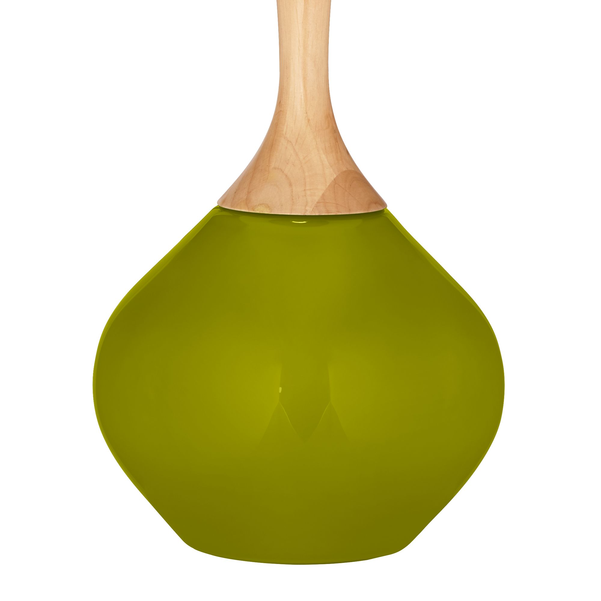 Image 4 Color Plus Wexler 31" Modern White Shade Olive Green Table Lamp more views