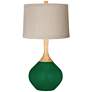 Color Plus Wexler 31" Natural Linen and Greens Color Table Lamp