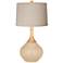 Color Plus Wexler 31" Natural Linen Drum Shade Colonial Tan Table Lamp