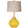 Color Plus Wexler 31" Natural Linen Shade Citrus Yellow Table Lamp