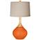 Color Plus Wexler 31" Natural Linen Shade Invigorate Orange Table Lamp