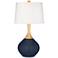 Color Plus Wexler 31" Naval Blue Glass Modern Table Lamp