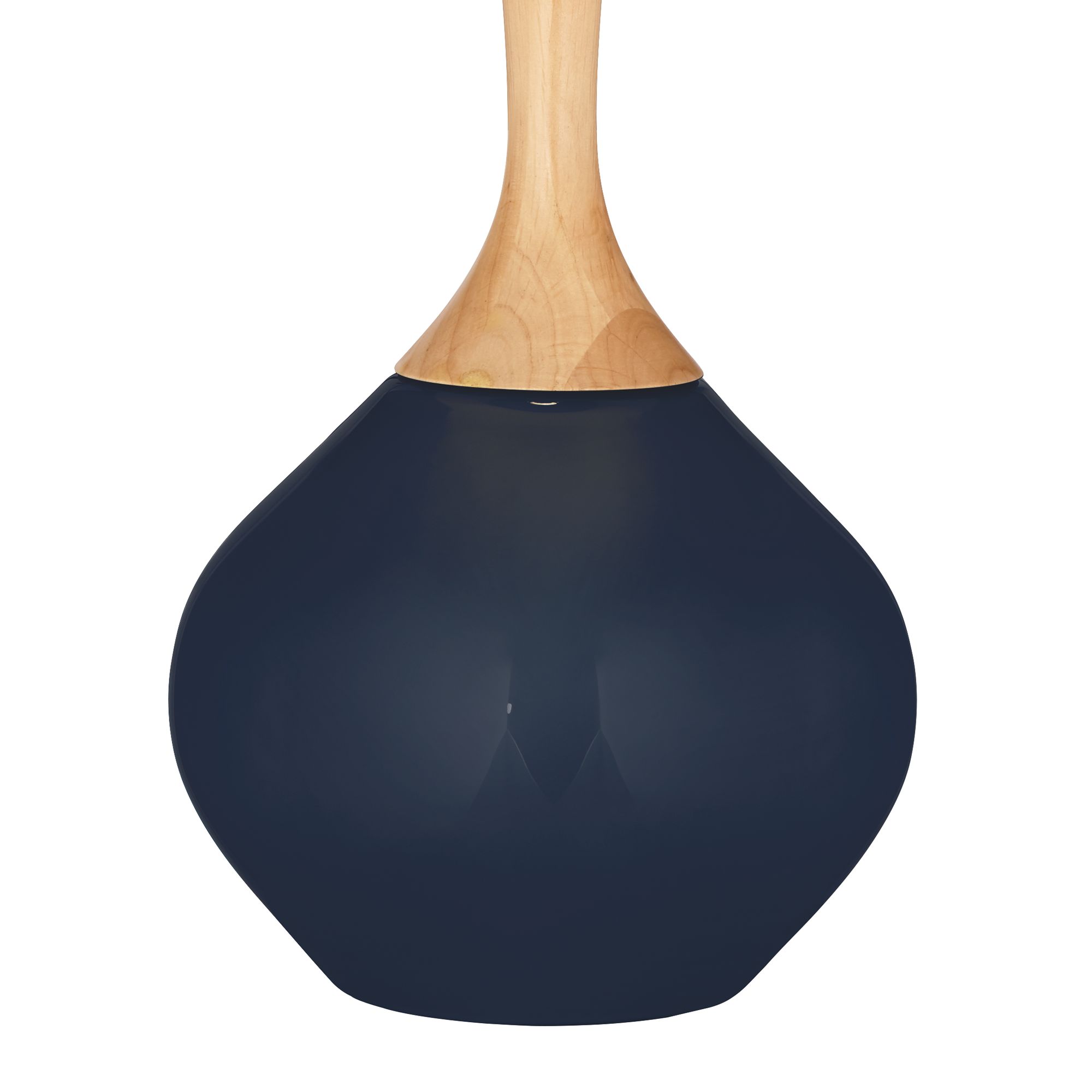 Image 4 Color Plus Wexler 31" Naval Blue Glass Modern Table Lamp more views