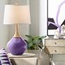 Color Plus Wexler 31" White Shade Acai Purple Table Lamp