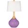 Color Plus Wexler 31" White Shade African Violet Purple Table Lamp