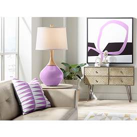 Image3 of Color Plus Wexler 31" White Shade African Violet Purple Table Lamp more views
