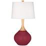 Color Plus Wexler 31" White Shade Antique Red Table Lamp