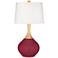 Color Plus Wexler 31" White Shade Antique Red Table Lamp