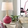Color Plus Wexler 31" White Shade Antique Red Table Lamp