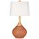 Color Plus Wexler 31" White Shade Baked Clay Brown Modern Table Lamp