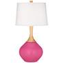 Color Plus Wexler 31" White Shade Blossom Pink Modern Table Lamp