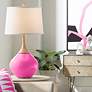 Color Plus Wexler 31" White Shade Blossom Pink Modern Table Lamp