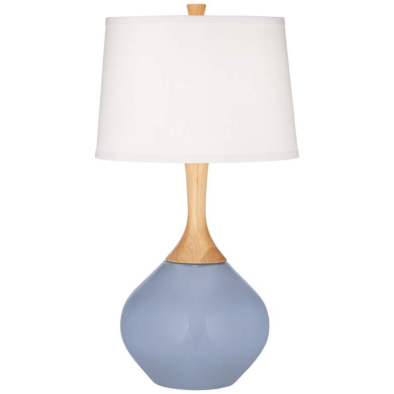 Image 2 Color Plus Wexler 31 inch White Shade Blue Sky Table Lamp