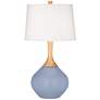 Color Plus Wexler 31" White Shade Blue Sky Table Lamp