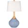 Color Plus Wexler 31" White Shade Blue Sky Table Lamp