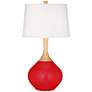 Color Plus Wexler 31" White Shade Bright Red Table Lamp