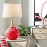 Color Plus Wexler 31" White Shade Bright Red Table Lamp