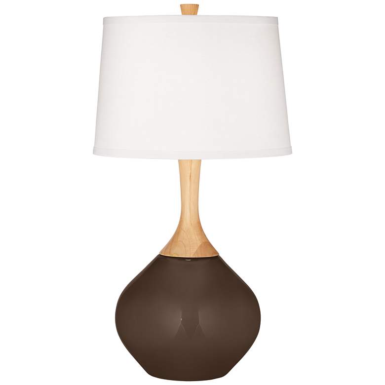 Image 2 Color Plus Wexler 31 inch White Shade Carafe Brown Table Lamp