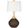 Color Plus Wexler 31" White Shade Carafe Brown Table Lamp