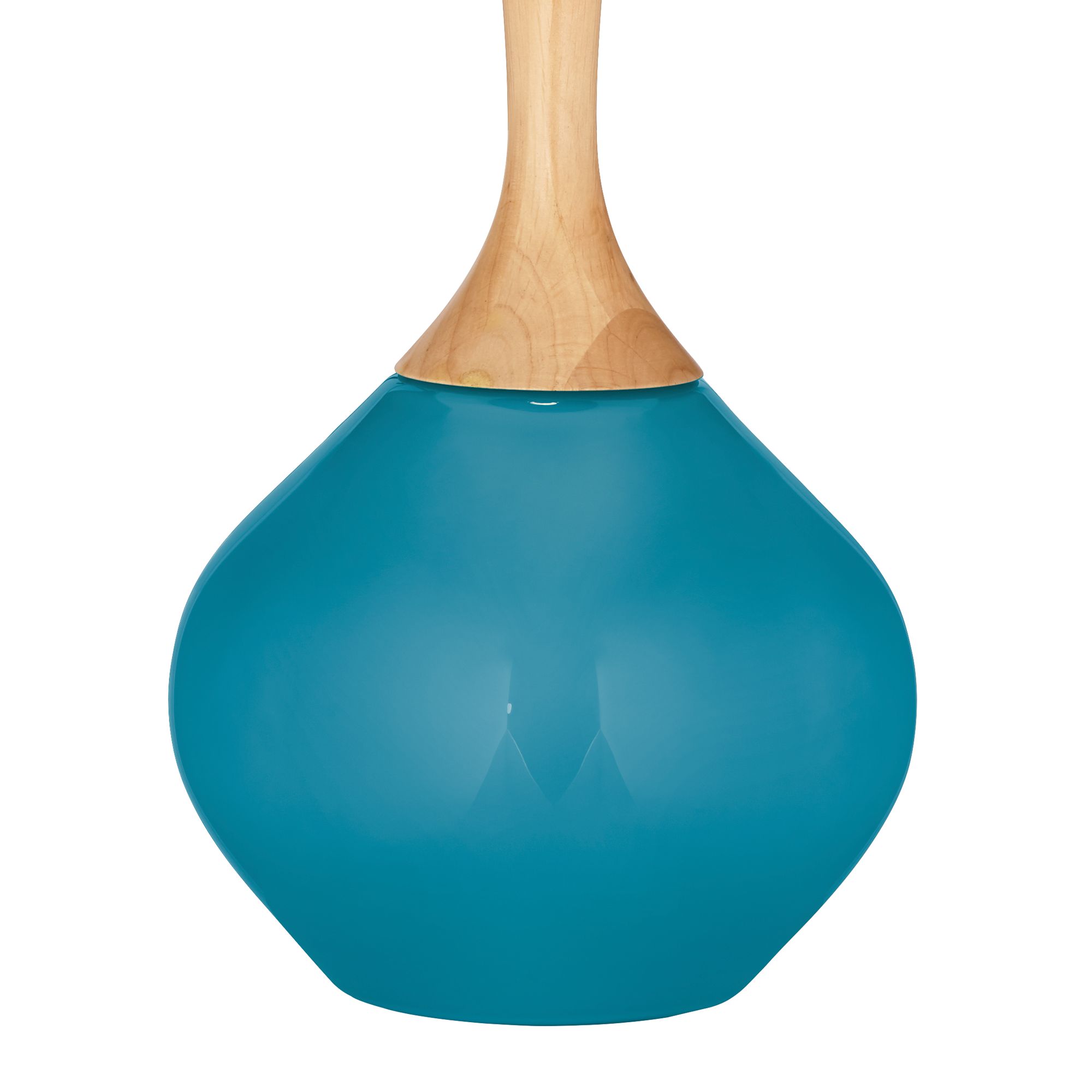 Image 4 Color Plus Wexler 31" White Shade Caribbean Sea Blue Table Lamp more views